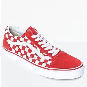 Red checkered vans